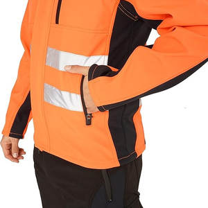 Veste de sécurité réfléchissante pour hommes de qualité supérieure hiver imperméable respirant grande taille avec fermeture éclair pour vestes de sécurité à vendre - Product Image 4