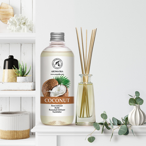 Aromatika Exotic Coconut Aroma <b>Diffuser</b> Refill Liquid 500ml Long Lasting <b>Room</b> Fragrance Reed <b>Diffuser</b> Oil - Product Image 4
