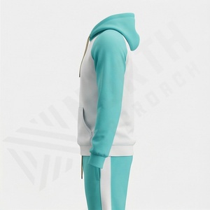 Ensemble survêtement pantalon à capuche d'hiver de couleur personnalisée pour hommes, de haute qualité, 100% coton, vêtements de sport, de gym, de fitness, de course à pied - Product Image 3