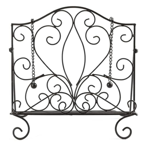 Support de livre de recettes vintage en métal noir pour comptoir de cuisine, support de livre réglable - Product Image 3