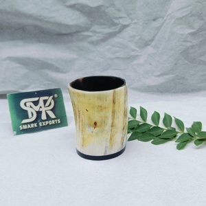 Verre à vin artisanal en corne de buffle de qualité supérieure, poli naturellement, style rustique, cadeau personnalisé unique - Product Image 2