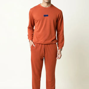 เสื้อสเวตเตอร์ของผู้ชายเสื้อสเวตเตอร์แบบสวมหัวมีฮู้ดคอกลมผ้าโพลีเอสเตอร์/ ผ้าฝ้ายแห้งเร็วระบายอากาศสำหรับ - Product Image 3