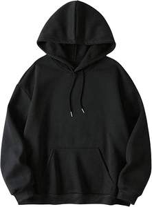 Sudaderas con capucha unisex de algodón de peso pesado con logotipo personalizado bordado, trajes de chándal largos informales a granel, liso unisex de punto con capucha para hombre - Product Image 6