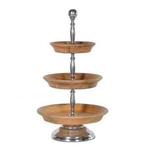 Soporte Rectangular multiusos de madera de Acacia de la mejor calidad, soporte creativo moderno para pasteles y pasteles, soporte para pasteles - Product Image 3