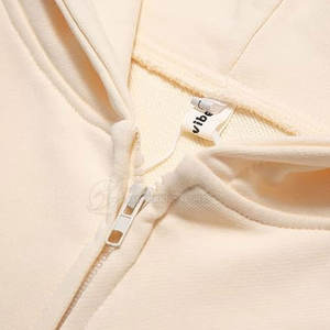 Sweat à capuche d'hiver personnalisé de haute qualité pour femme, grande taille, vêtement décontracté avec logo en strass, doublure, vente en gros, 100 % coton, coupe-vent - Product Image 1