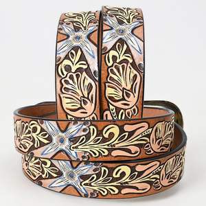Real <b>Leather</b> Handmade <b>Belts</b> <b>Leather</b> Stylish Western <b>Belts</b> Unisex Brown Color <b>Belts</b> India - Product Image 5