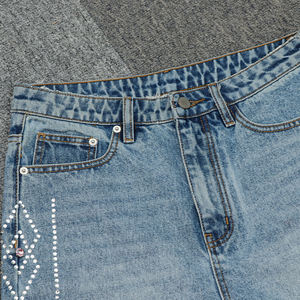 Short en jean de rue principale d'été en vente en gros Short en jean avec logo personnalisé de qualité supérieure de couleur unie pour hommes - Product Image 4