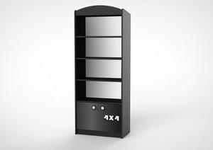 Estantería moderna de madera negra para niños, banda de borde desmontada, envío rápido, modelo MUSVENUS 14 para dormitorio y sala de estar - Product Image 4