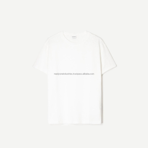 Camisetas de manga corta con cuello redondo de algodón 100% personalizadas para hombre, ropa de calle de 260g, camiseta teñida lisa con estampado Digital - Product Image 5