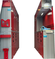 Système de rangement modulaire en métal de haute qualité pour fourgonnette, amovible, structure démontable, 12 tiroirs, électrostatique, OEM