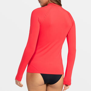 เสื้อยืดป้องกันผดผื่นเข้ารูปคอกลมสำหรับผู้หญิงปกป้องผิวสำหรับใส่กลางแจ้งเสื้อแรชการ์ดแขนยาว - Product Image 5