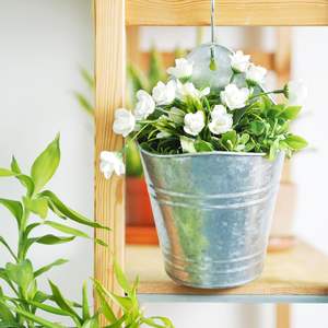 Jardinière avec support plaqué antique et enduit de poudre Pots de fleurs et jardinières de jardin intérieur et extérieur pour la décoration de la maison - Product Image 5