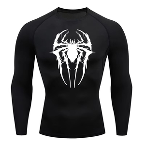 Men's UPF Long Sleeve Rash Guard <b>Swim</b> <b>Shirt</b> Moisture Wicking Quick Dry Lightweight Wrinkle Resistant Beach MMA Usage Fabric - Product Image 1