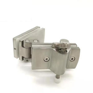Charnière de porte pliante en verre sans cadre en acier inoxydable avec pêne dormant - Product Image 5