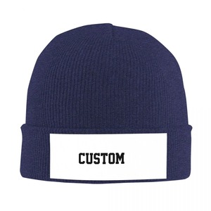 Gorro de punto de invierno de alta calidad para mujer, gorros sólidos para otoño, logotipo de diseñador para hombre - Product Image 4
