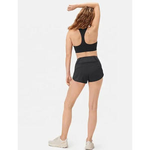 Shorts de sport compressifs pour femmes, couleur unie, haute qualité, avec effet froncé aux fesses, pour le cyclisme, la gym et le yoga, vente en gros - Product Image 6