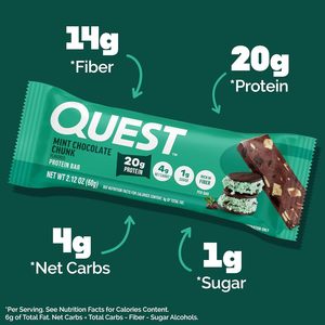 Barras de Proteína Quest Nutrition con Trozos de Chocolate y Menta, Paquete de 12 - Product Image 3