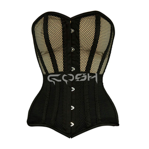 Nouvel article : Corset en maille avec baleines en acier, baleines en coton et garniture - Product Image 3