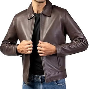 เสื้อแจ็คเก็ตหนังวัวสำหรับผู้ชาย ระบายอากาศได้ดี เป็นมิตรกับสิ่งแวดล้อม แห้งเร็ว อุ่นในฤดูหนาว คอตั้ง สไตล์ลำลอง คุณภาพสูง ปรับแต่งได้ - Product Image 1