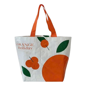 Bolsa tejida de PP laminada de tamaño personalizado de alta calidad con impresión de huecograbado a todo color, bolsa de mano reutilizable para promoción de Marca - Product Image 5