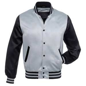 Chaqueta Bomber Varsity de tendencia industrial para hombre personalizada, ropa de invierno Vintage con soporte, chaqueta Bomber de béisbol con estampado de logotipo personalizado - Product Image 2