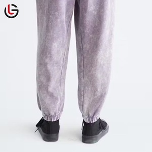 Pantalones de chándal de algodón 100% con lavado ácido ligero para hombre, pantalones de chándal holgados de cintura alta para actividades al aire libre de Yoga - Product Image 4