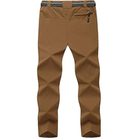 Pantalon de randonnée pour homme TBF-067, imperméable, respirant, lavé, séchage rapide, fin, léger, pour le voyage, la pêche, le travail, avec ceinture
