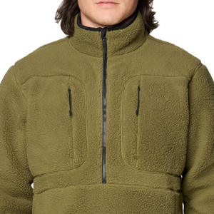 Veste coupe-vent à capuche en polaire douce pour homme, chaude, respirante, entièrement zippée, décontractée, pour les voyages en plein air, la randonnée, l'hiver, avec doublure en coton - Product Image 5