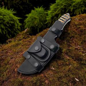 Couteau de suivi en acier damas à haute teneur en carbone avec manche en corne Design moderne pour bricolage survie en plein air chasse Camping - Product Image 4