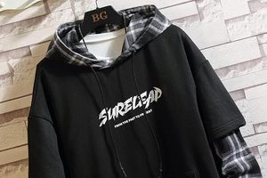 Sweat à capuche Streetwear en molleton de coton brodé surdimensionné pour hommes de nouveau Style avec manches en flanelle et capuchon à capuche impression personnalisée - Product Image 3