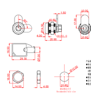 Serrure à came tubulaire JK306 en alliage de zinc et laiton pour armoire électrique, fournisseur OEM