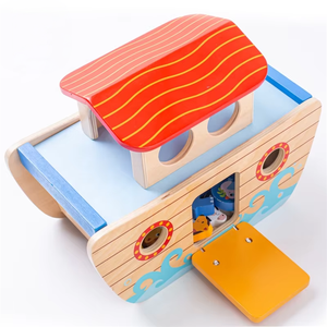 2024 nouveaux enfants jouent éducatif apprentissage forme trieur enfants en bois Noah <span class=keywords><strong>Ark</strong></span> jouet - Product Image 3