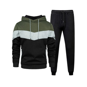 Ensemble de survêtement d'hiver pour homme à capuche en polaire, prix bas, tissu respirant, logo personnalisé, 100% polyester, décontracté - Product Image 1