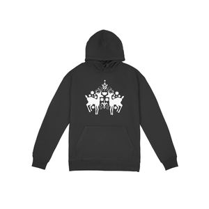 Sweat à capuche thermique personnalisable noir jais pour homme avec poche, respirant, 100 % coton jersey, imprimé logo, idéal pour les vacances d'hiver - Product Image 1