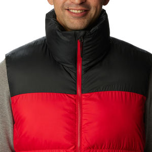 Gilet matelassé à col haut pour homme-Design élégant et respirant avec fermeture à glissière complète et poches latérales pour plus de fonctionnalité et de chaleur - Product Image 4