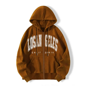 Sudadera con Capucha Unisex de Alta Calidad, 100% Algodón, Gruesa, con Cierre, Ecológica, para Hombre, Talla Grande, para la Temporada de Otoño - Product Image 2