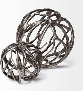 รูปปั้นอะลูมิเนียมรูปทรงลูกบอลสำหรับตกแต่งโต๊ะบ้านและสำนักงานจากรูปทรงแฟนซีผู้จำหน่ายอินเดีย - Product Image 5