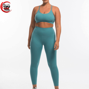 Nueva moda para mujer, 2 uds., conjunto de ropa deportiva sin costuras, sujetador de Yoga sólido, pantalones cortos para correr, entrenamiento de Yoga, ropa atlética, cinturón - Product Image 6