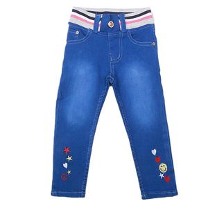 Pantalones Vaqueros Bordados para Niñas - Azul Rey - Product Image 1