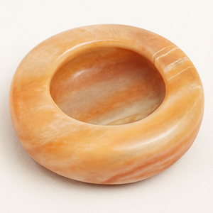 Bol décoratif en marbre brun fabriqué à la main cendrier en pierre élégant pour décor de bureau à domicile cadeau en marbre de luxe Unique - Product Image 3