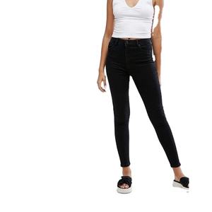 Pantalon denim tissé décontracté taille moyenne de la meilleure qualité, nouveau jean skinny élégant coupe ajustée, jean élastique couleur unie délavé pour femmes Export BD - Product Image 2