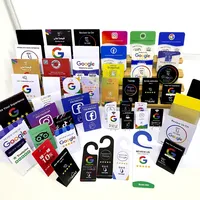 بطاقة NFC مخصصة لمراجعات جوجل، لوحة أكريليك 13.56 ميجاهرتز RFID قابلة للبرمجة مع رمز QR مقاومة للماء، حد أدنى منخفض للطلب، بيع بالجملة