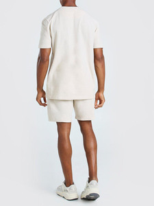 Alta calidad logotipo personalizado de verano de gran tamaño para hombre conjunto corto camiseta y conjuntos cortos de dos piezas al por mayor - Product Image 2