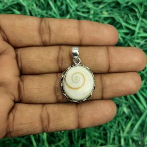 Vente en gros en vrac Pendentif en argent sterling 925 avec œil de Shiva et pierres précieuses Bijoux fins faits à la main avec lunette pour femmes - Product Image 4