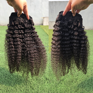 ราคาขายส่ง ต่อผมบราซิลแบบหรูหรา ขนาด 24 นิ้ว ผมหยิกธรรมชาติ ไม่หลุดร่วง 100% เวอร์จิ้น เรมี่ คิวติเคิลเรียงเส้นสวย ซุปเปอร์ดับเบิ้ล - Product Image 5