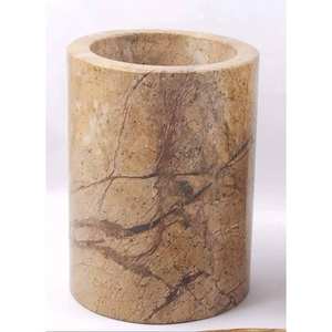 Juego de almacenamiento de artículos de baño de mármol marrón Colección elegante de accesorios de baño - Product Image 5