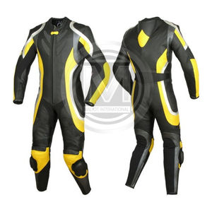 Traje de cuero de motocicleta de carrera de alta velocidad hecho a medida cuero de vaca genuino impermeable transpirable Unisex una pieza para carreras de ciclismo - Product Image 4