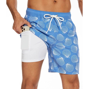 Pantalones Cortos de Compresión 2 en 1 para Hombre, Bañador de 5 Pulgadas con Estampado de Verano, Ropa de Playa, OEM - Product Image 2