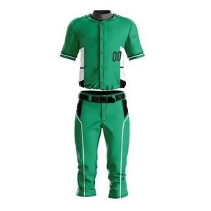 Ensembles d'uniformes de baseball respirants et à séchage rapide de haute qualité, col rond, design personnalisable, technique d'impression, matière 100 % polyester - Product Image 4