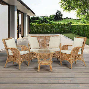 Juego de Sillones de Ratán Trenzado CORDELLA para Sala de Estar, Muebles Modulares Elegantes y Cómodos para Apartamentos - Product Image 3